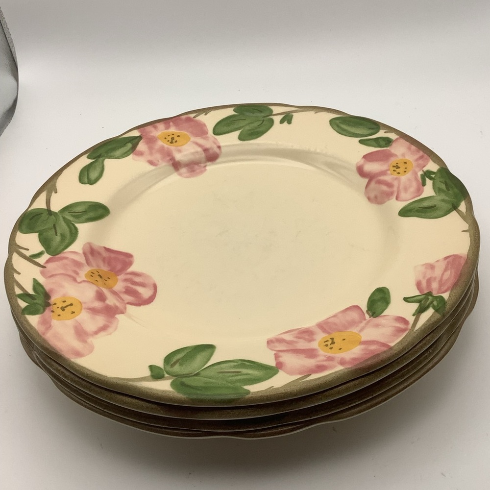 Three Franciscan Desert Rose Dinner Plates Made in England